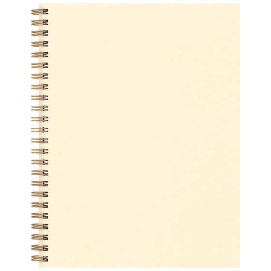 Notizbuch Office A5 Wire-O punktiert Naturkarton Ivoire creme (Lagerware)