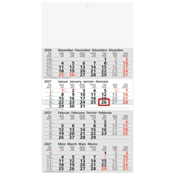 Mehrmonatskalender Modell 702 91