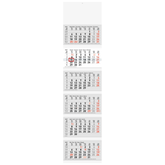 Mehrmonatskalender Modell 702 31