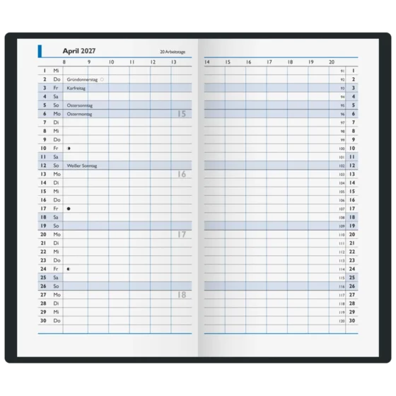 Taschenkalender Modell 10 D Extra