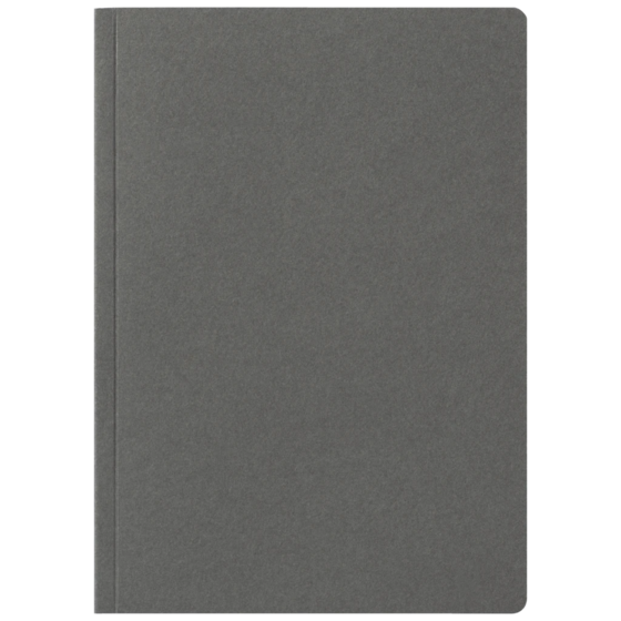Notizbuch Earth Recycling A5 blanko Recyclingkarton dunkelgrau (Lagerware)