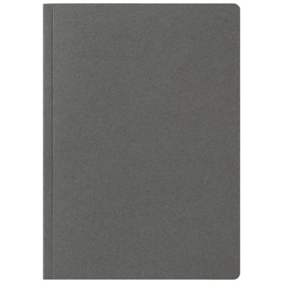 Notizbuch Earth Recycling A5 blanko Recyclingkarton dunkelgrau (Lagerware)