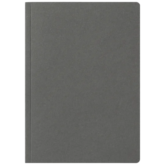 Notizbuch Earth Recycling A5 blanko Recyclingkarton dunkelgrau (Lagerware)