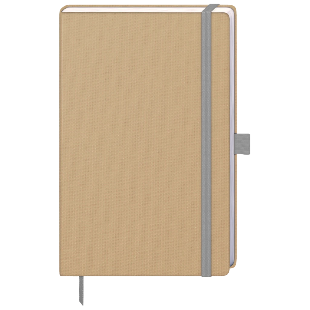 Notizbuch Kompagnon Nature A5 punktiert Naturkarton havanna (Lagerware)