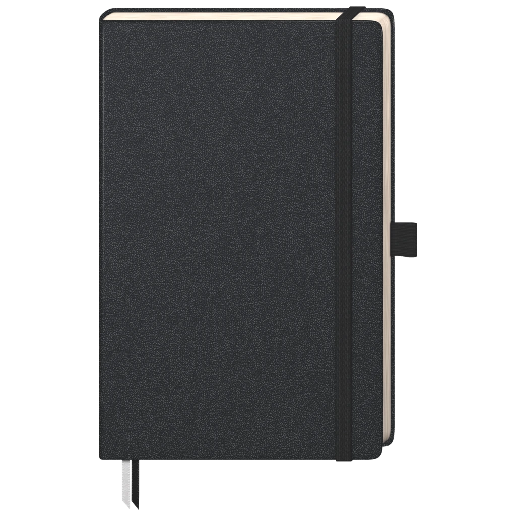 Notizbuch Kompagnon Klassik Bucheinbandstoff Maestro, ca. A5, liniert schwarz (Lagerware)