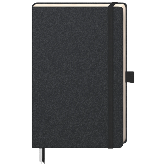 Notizbuch Kompagnon Klassik Bucheinbandstoff Maestro, ca. A5, liniert schwarz (Lagerware)