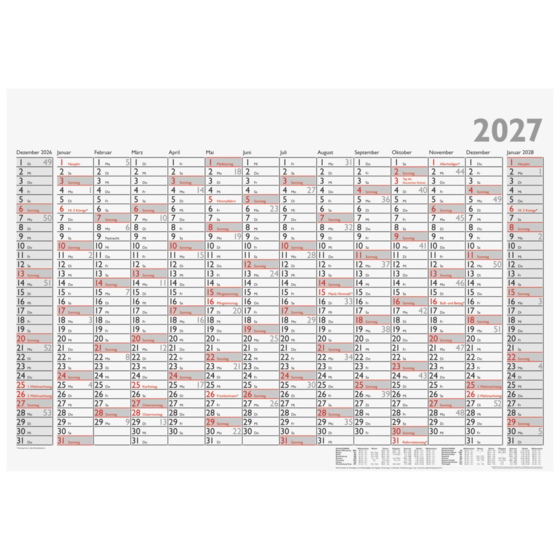Plakatkalender Modell 79 D