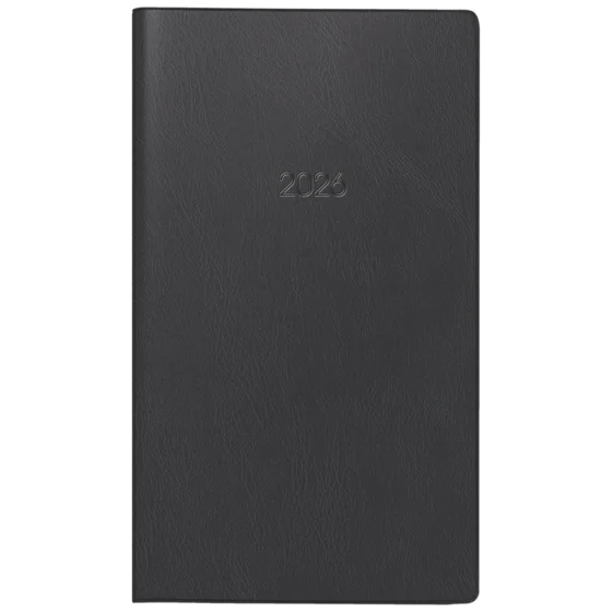 Taschenkalender Modell 10 D Kunststofffolie Alpha schwarz (Lagerware)