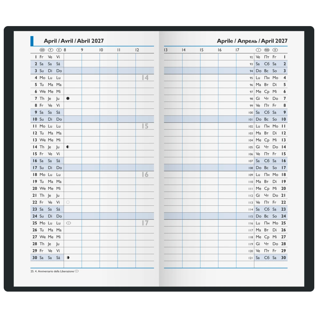 Taschenkalender Modell 10 Y