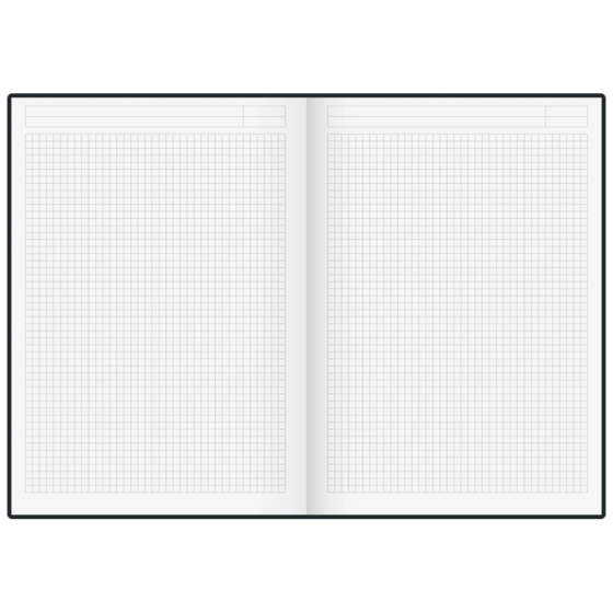 Notizbuch Office A4 kariert Bucheinband silber (Lagerware)