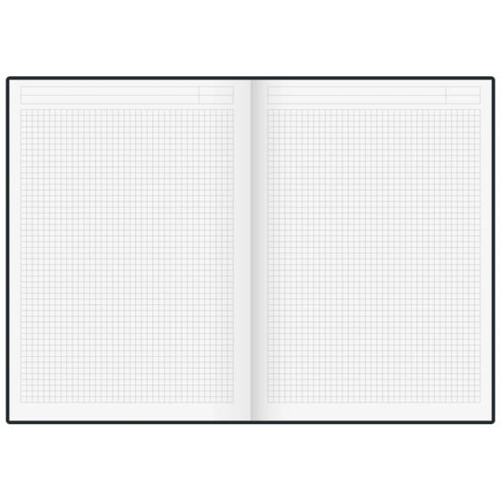 Notizbuch Office A4 kariert Bucheinband silber (Lagerware)