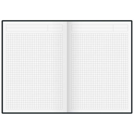 Notizbuch Office A5+ Flex kariert Soft Biolight (aussen blau/innen grau) blau (Lagerware)