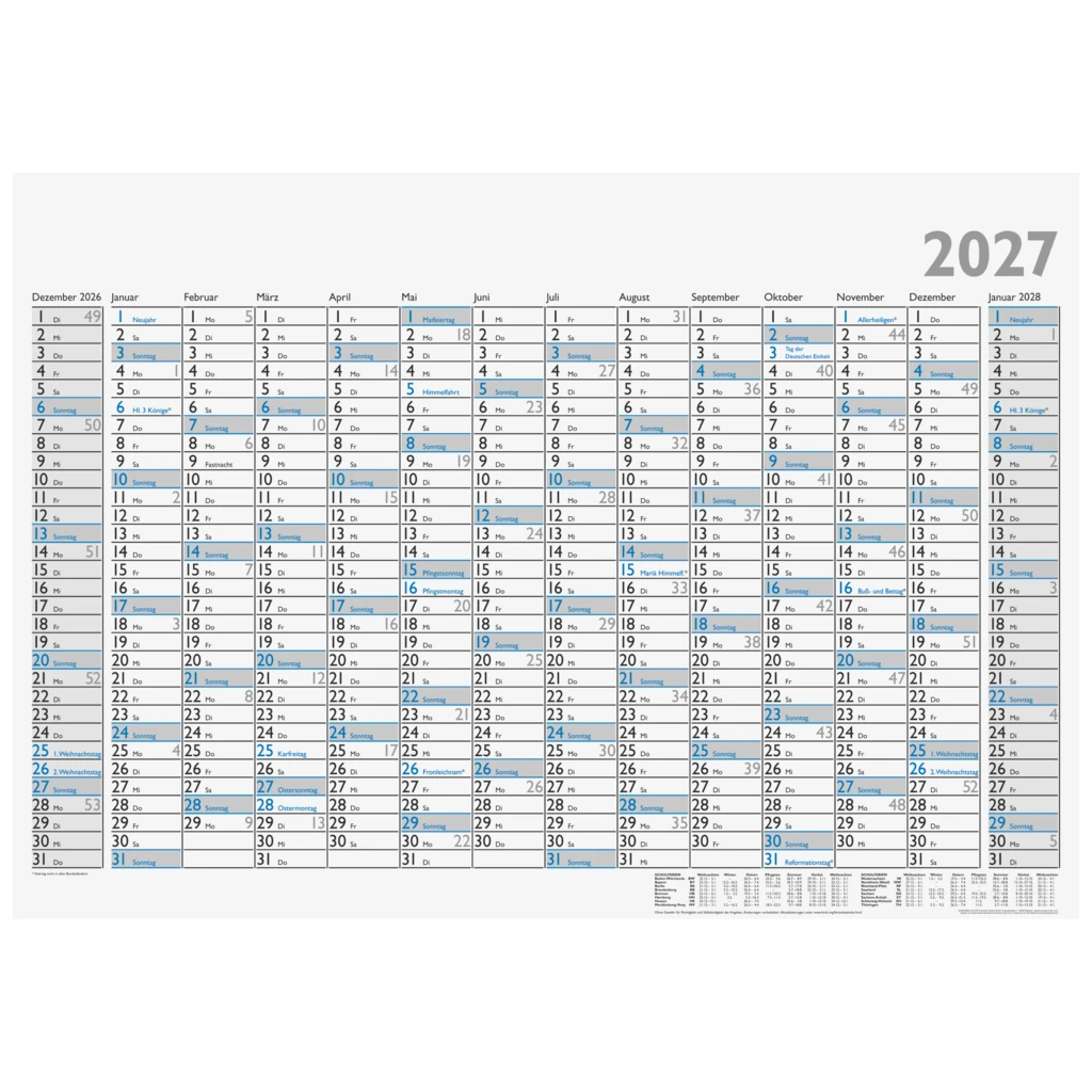 Plakatkalender Modell 78 D