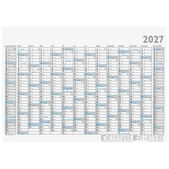 Plakatkalender Modell 78 D