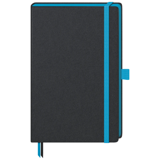 Notizbuch Kompagnon Trend A5 kariert Bucheinbandstoff Maestro, Ausstattung blau schwarz (Lagerware)