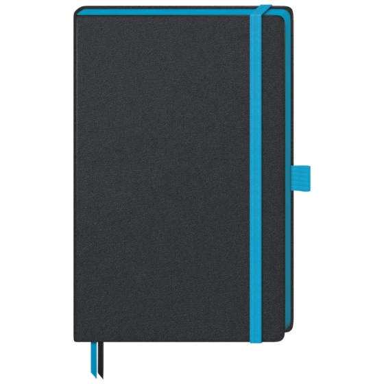Notizbuch Kompagnon Trend A5 kariert Bucheinbandstoff Maestro, Ausstattung blau schwarz (Lagerware)
