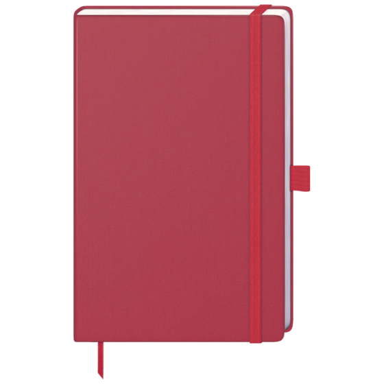 Notizbuch Kompagnon Nature A5 punktiert Naturkarton karminrot (Lagerware)