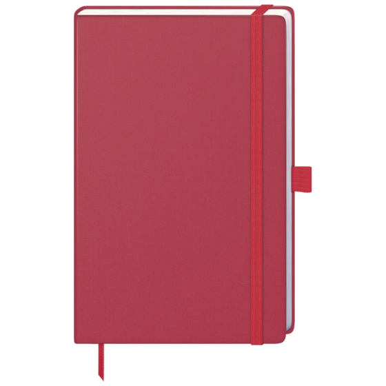 Notizbuch Kompagnon Nature A5 punktiert Naturkarton karminrot (Lagerware)