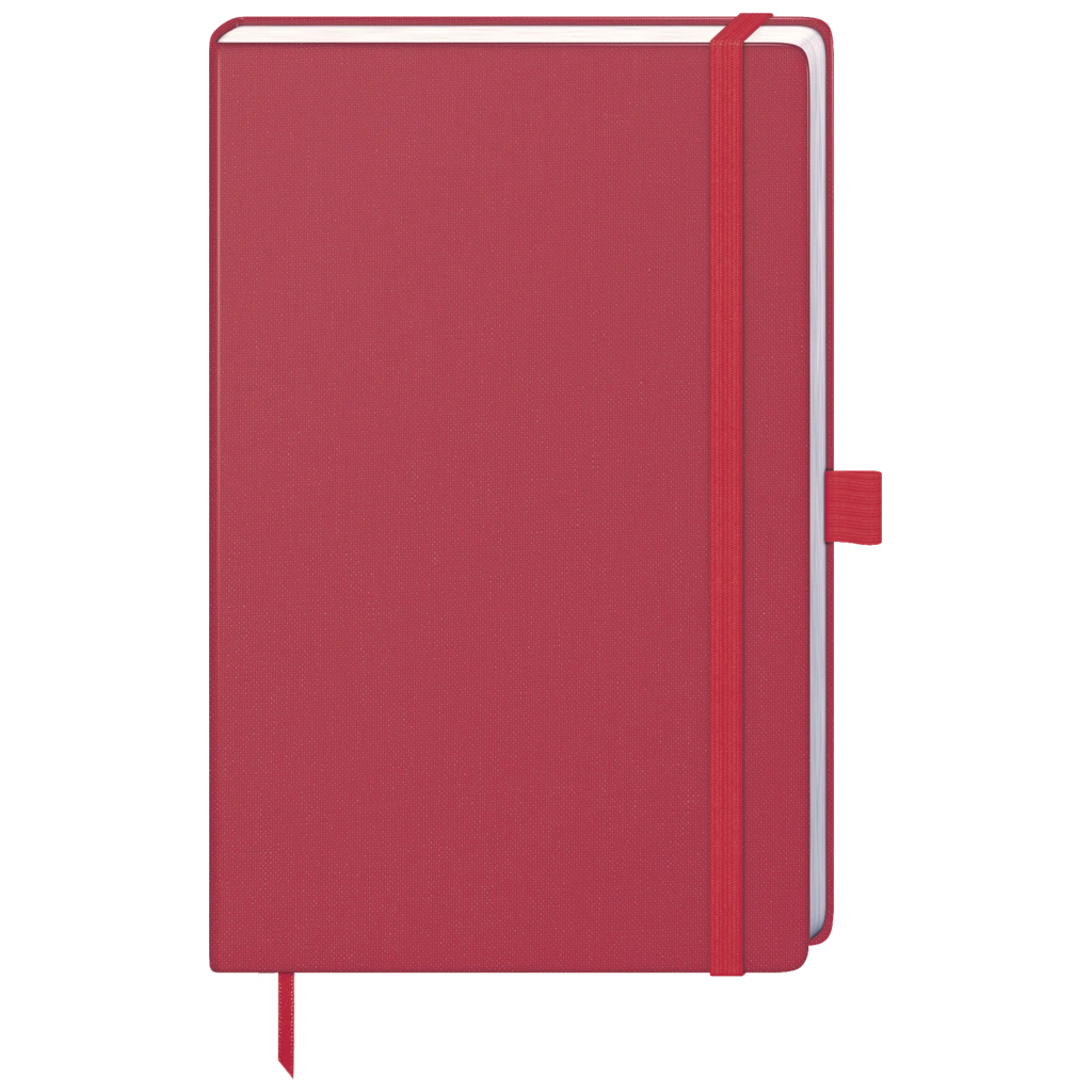 Notizbuch Kompagnon Nature A5 punktiert Naturkarton karminrot (Lagerware)