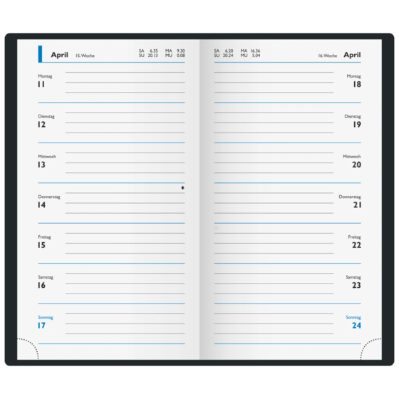 Taschenkalender Modell 12 D