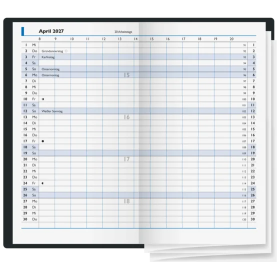 Taschenkalender Modell 11 D