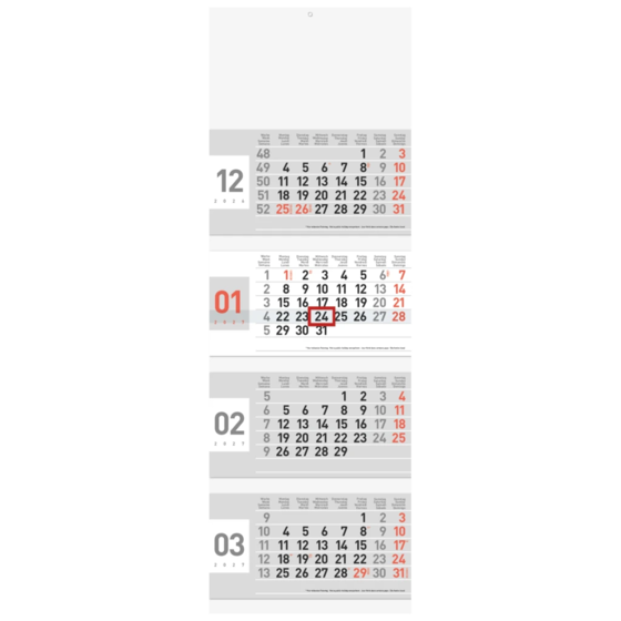 Mehrmonatskalender Modell 86 X