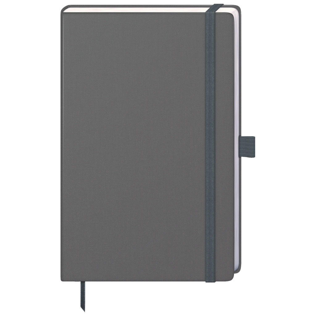 Notizbuch Kompagnon Nature A5 punktiert Naturkarton graphit (Lagerware)
