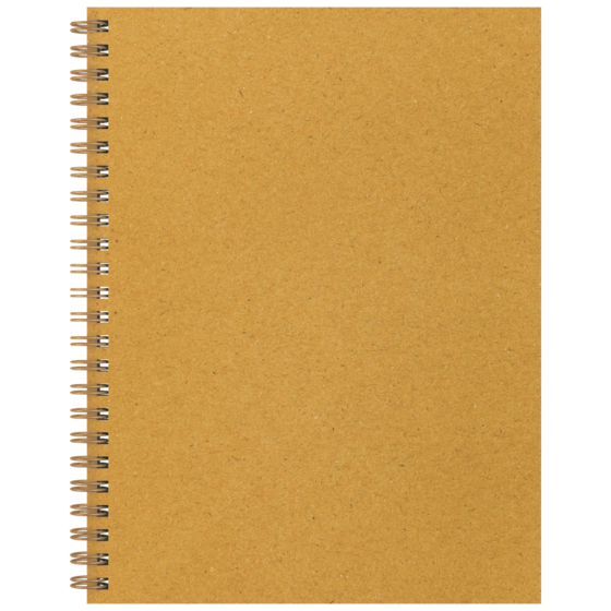 Notizbuch Office A5 Wire-O punktiert Naturkarton Topaze goldgelb (Lagerware)