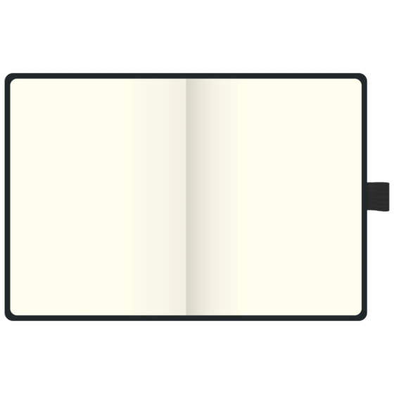 Notizbuch Kompagnon Klassik Bucheinbandstoff Maestro, ca. A6, blanko schwarz (Lagerware)