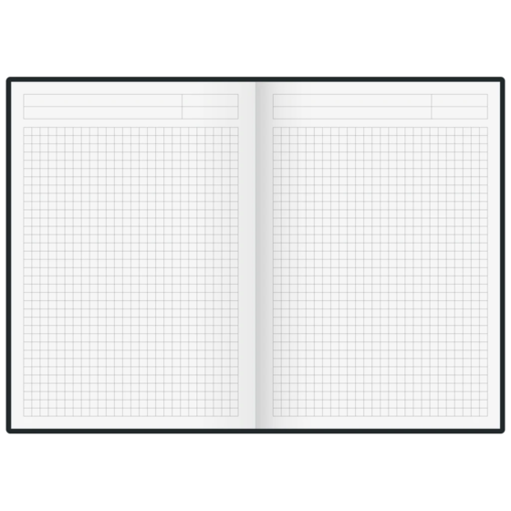 Notizbuch Earth Recycling A5+ kariert Recyclingkarton dunkelgrau (Lagerware)