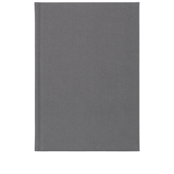 Notizbuch Office A5 Recycling kariert Gewebe Leinen dunkelgrau (Lagerware)