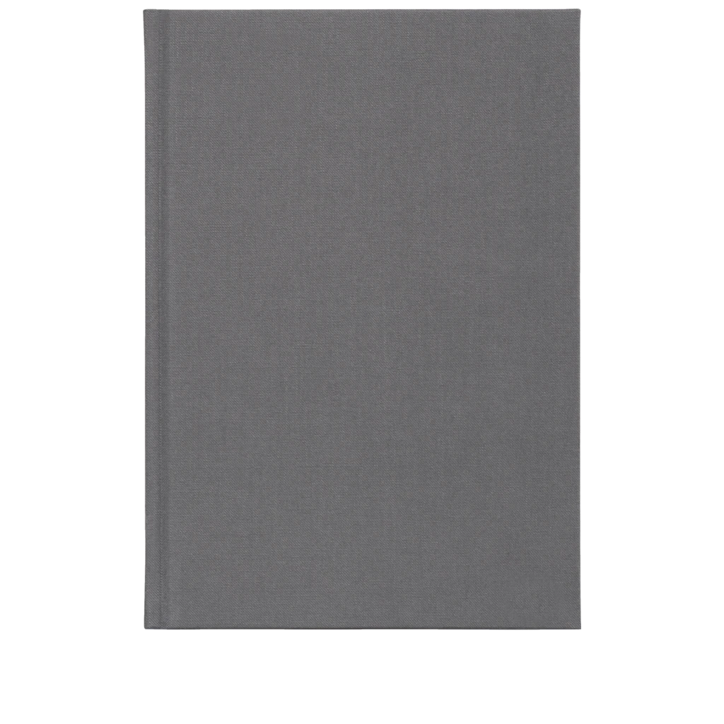 Notizbuch Office A5 Recycling kariert Gewebe Leinen dunkelgrau (Lagerware)