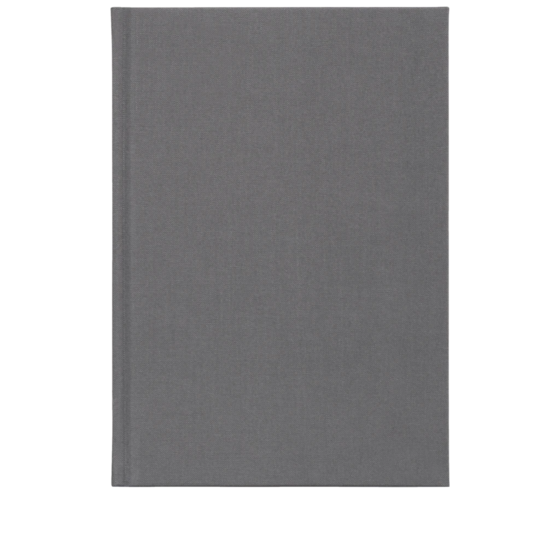 Notizbuch Office A5 Recycling kariert Gewebe Leinen dunkelgrau (Lagerware)