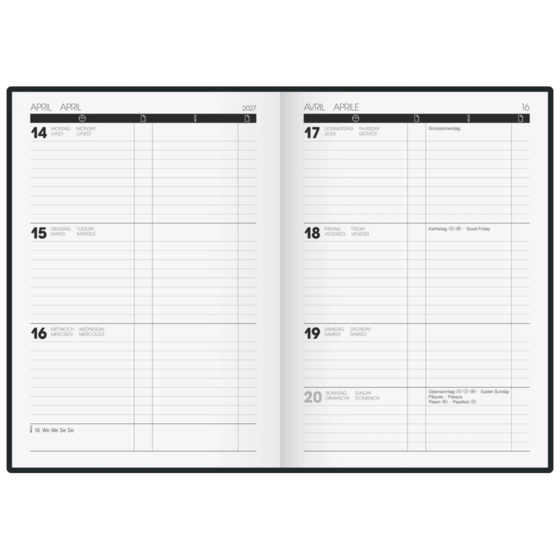 Buchkalender Modell 725 Time Center