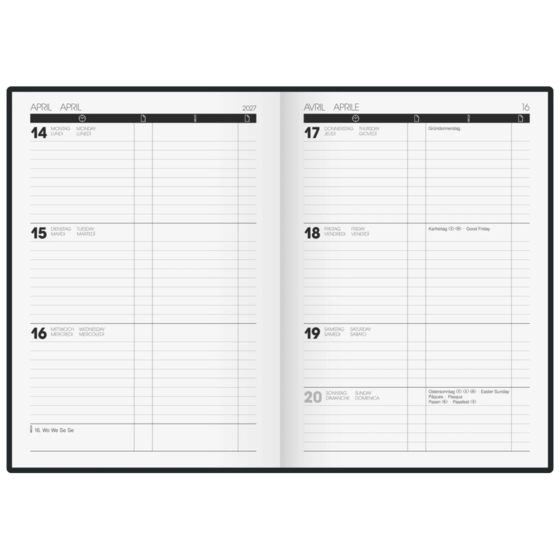 Buchkalender Modell 725 Time Center
