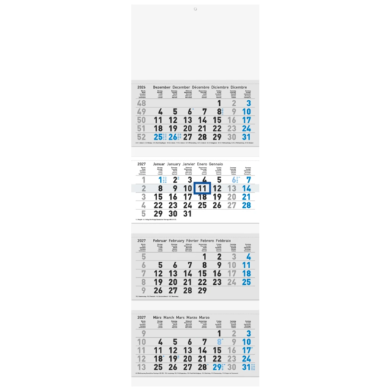 Mehrmonatskalender Modell 702 29