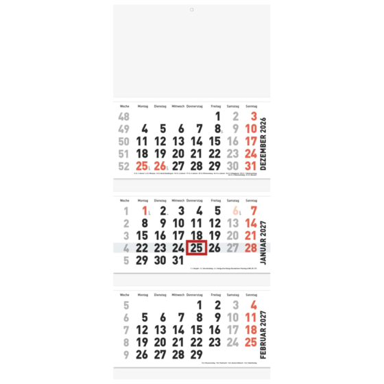 Mehrmonatskalender Modell 702 32