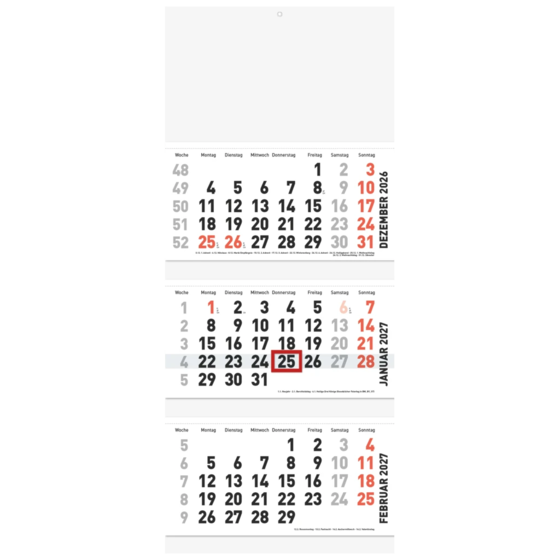 Mehrmonatskalender Modell 702 32