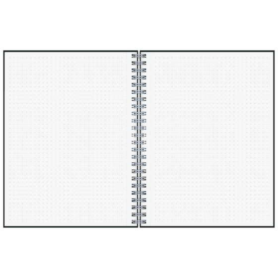 Notizbuch Office A5 Wire-O punktiert Naturkarton Ardoise grau (Lagerware)