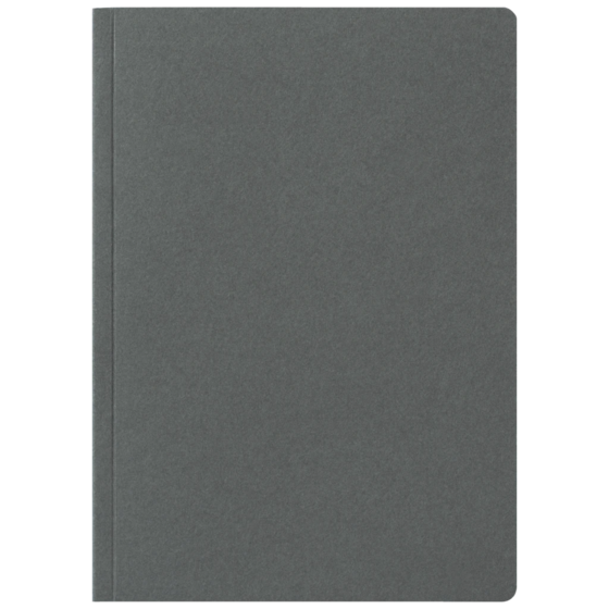 Notizbuch Earth Recycling A5+ kariert Recyclingkarton dunkelgrau (Lagerware)