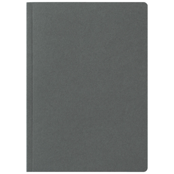 Notizbuch Earth Recycling A5+ kariert Recyclingkarton dunkelgrau (Lagerware)