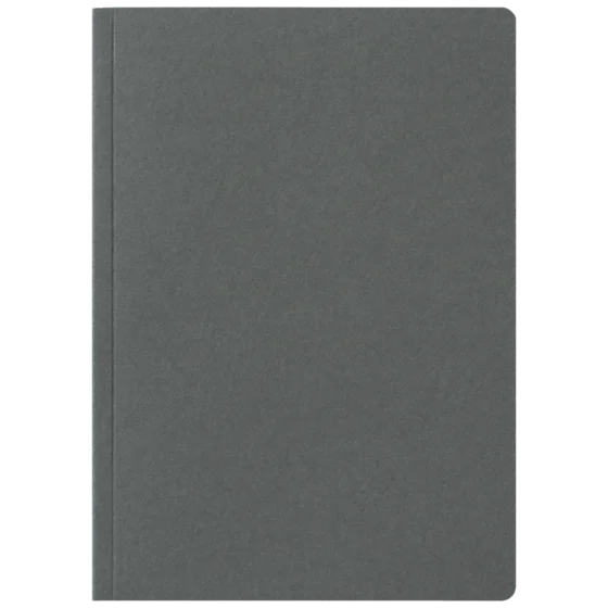 Notizbuch Earth Recycling A5+ kariert Recyclingkarton dunkelgrau (Lagerware)