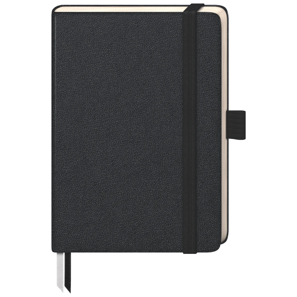 Notizbuch Kompagnon Klassik Bucheinbandstoff Maestro, ca. A6, liniert schwarz (Lagerware)