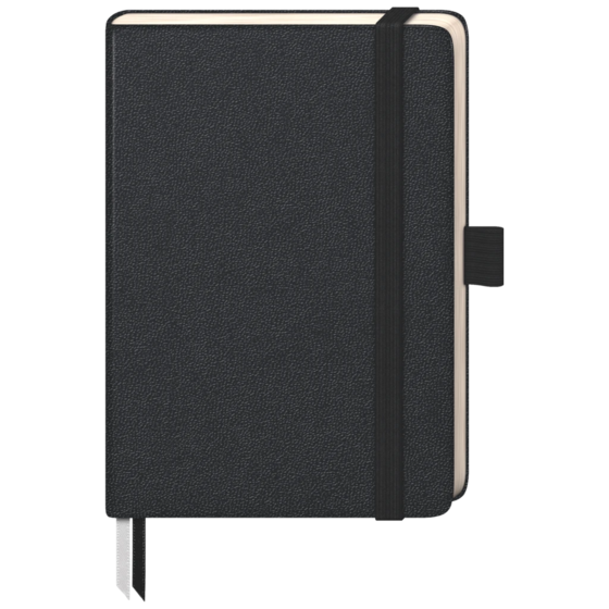 Notizbuch Kompagnon Klassik Bucheinbandstoff Maestro, ca. A6, liniert schwarz (Lagerware)