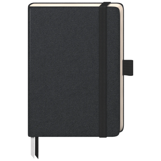 Notizbuch Kompagnon Klassik Bucheinbandstoff Maestro, ca. A6, liniert schwarz (Lagerware)