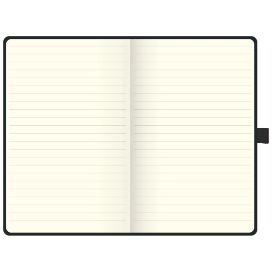 Notizbuch Kompagnon Klassik Bucheinbandstoff Maestro, ca. A5, liniert schwarz (Lagerware)