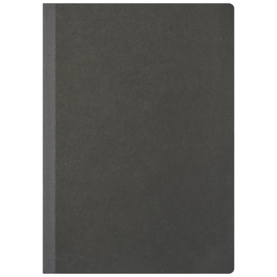 Notizbuch Office A5 Kladde punktiert Naturkarton Anthracite grau anthrazit (Lagerware)