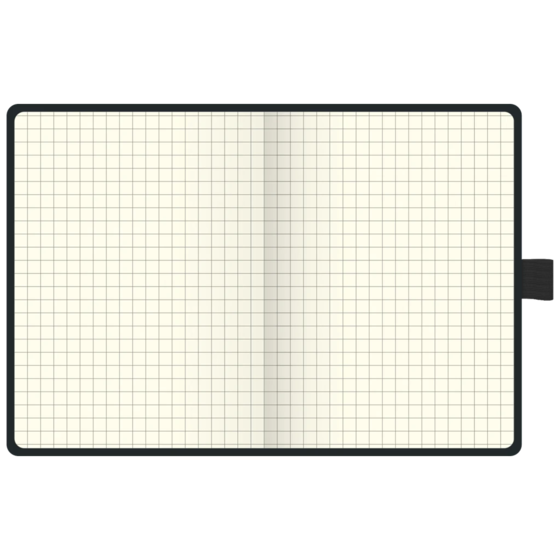Notizbuch Kompagnon Klassik Bucheinbandstoff Maestro, ca. A6, kariert schwarz (Lagerware)