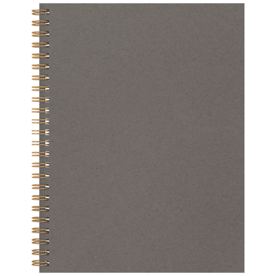 Notizbuch Office A5 Wire-O punktiert Naturkarton Ardoise grau (Lagerware)