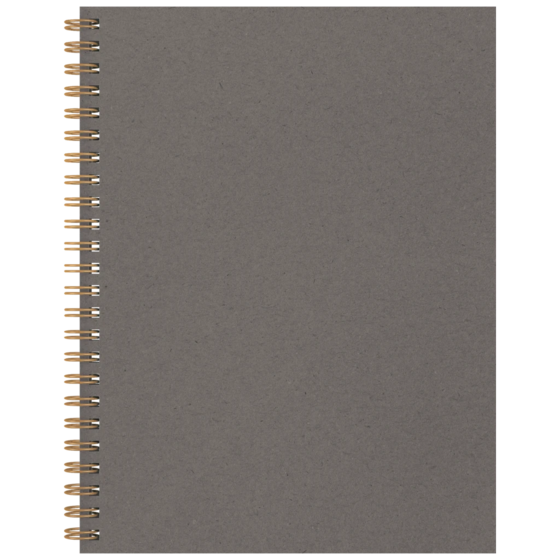 Notizbuch Office A5 Wire-O punktiert Naturkarton Ardoise grau (Lagerware)
